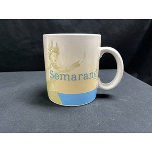 Starbucks Semarang Indonesia Mug Collector Series 2011 White Blue Coffee Tea